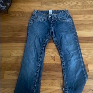 true religion vintage low rise flare jeans